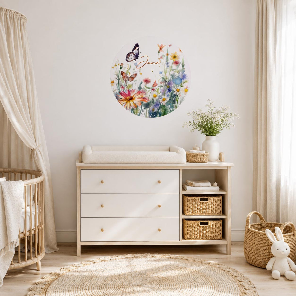 Personalized Floral Nursery Wall Decal product image 2 by Dos Junior