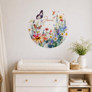 Personalized Floral Nursery Wall Decal by Dos Junior