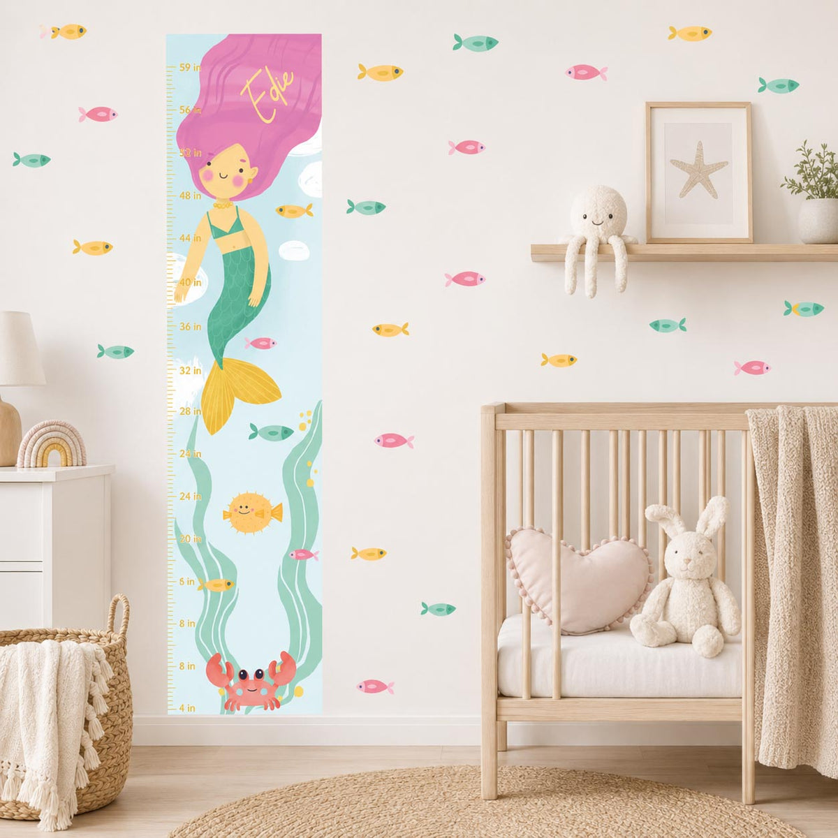 Personalized Mermaid Growth Chart Wall Decal product image 4 by Dos Junior