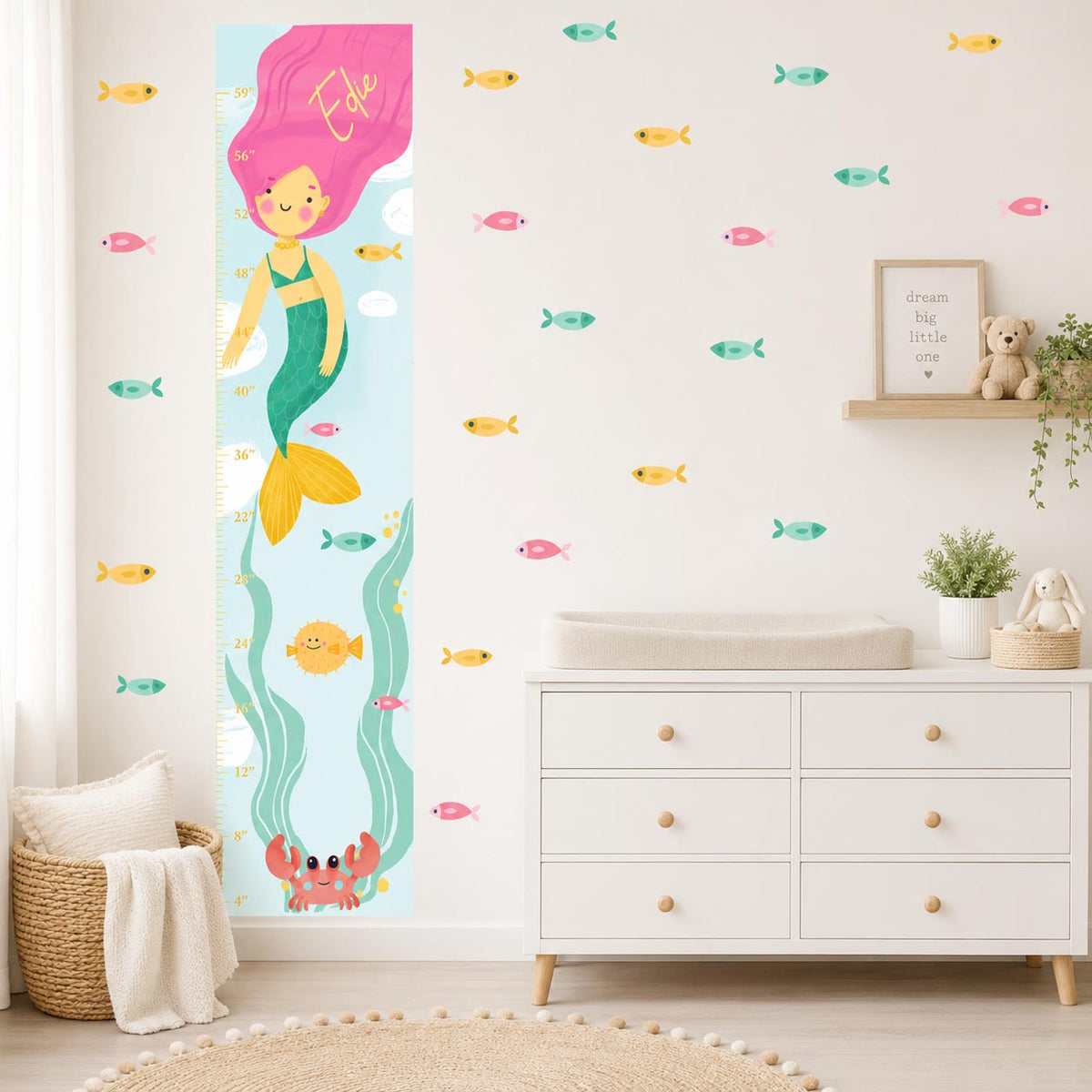 Personalized Mermaid Growth Chart Wall Decal product image 7 by Dos Junior