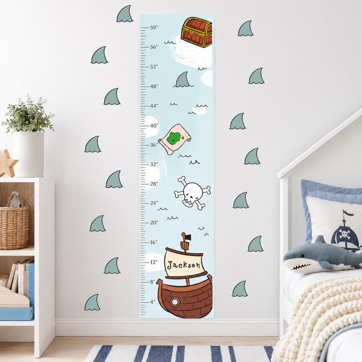 Personalized Pirate Growth Chart Textile Decal product image 4 by Dos Junior