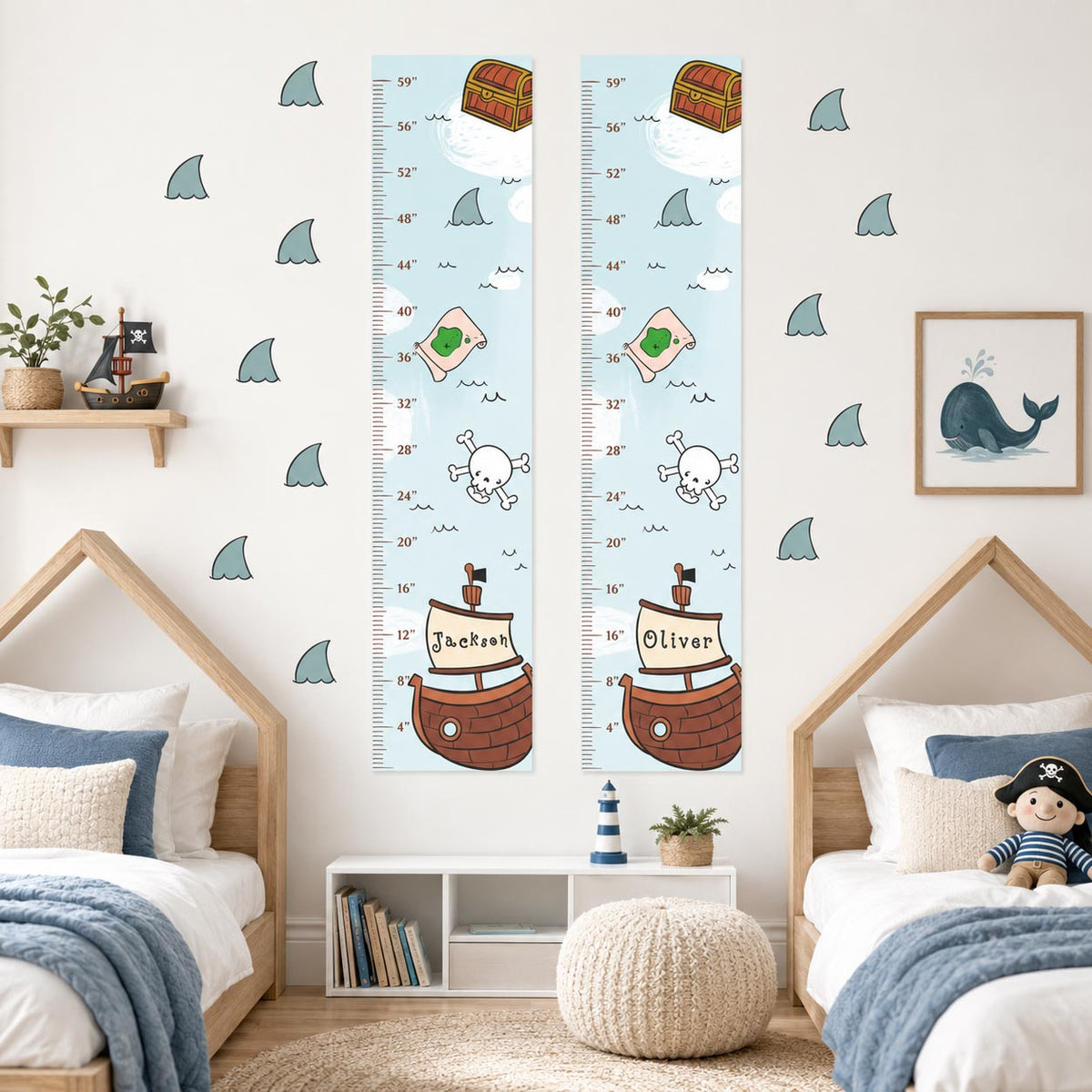 Personalized Pirate Growth Chart Textile Decal product image 5 by Dos Junior