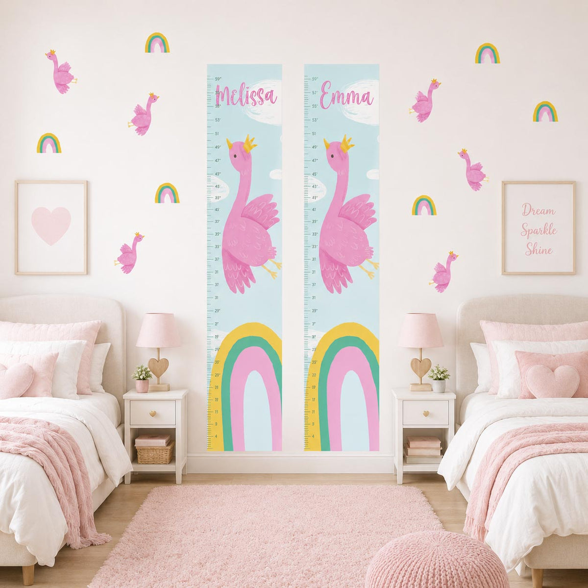 Personalized Swan Growth Chart Textile Decal product image 3 by Dos Junior