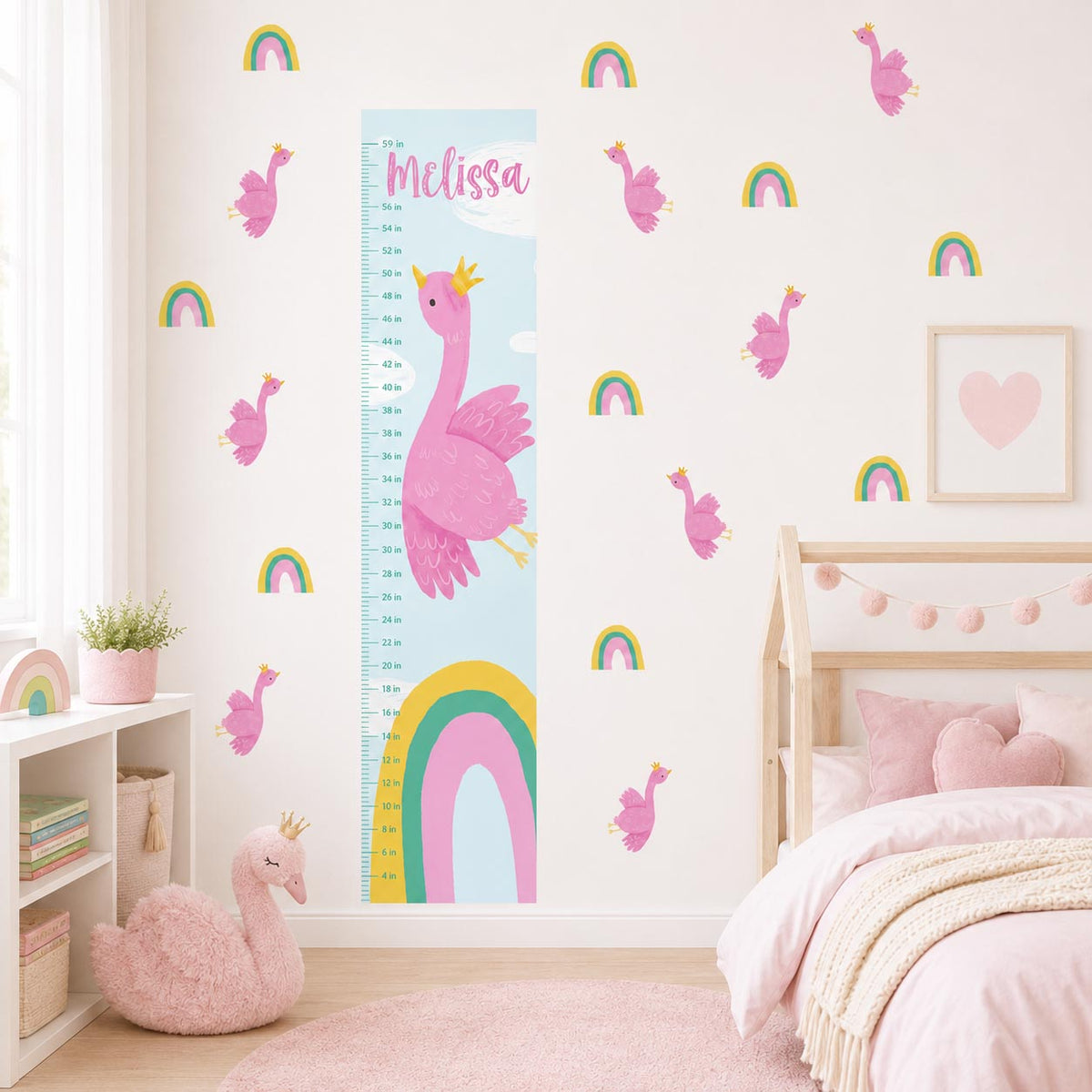 Personalized Swan Growth Chart Textile Decal product image 4 by Dos Junior