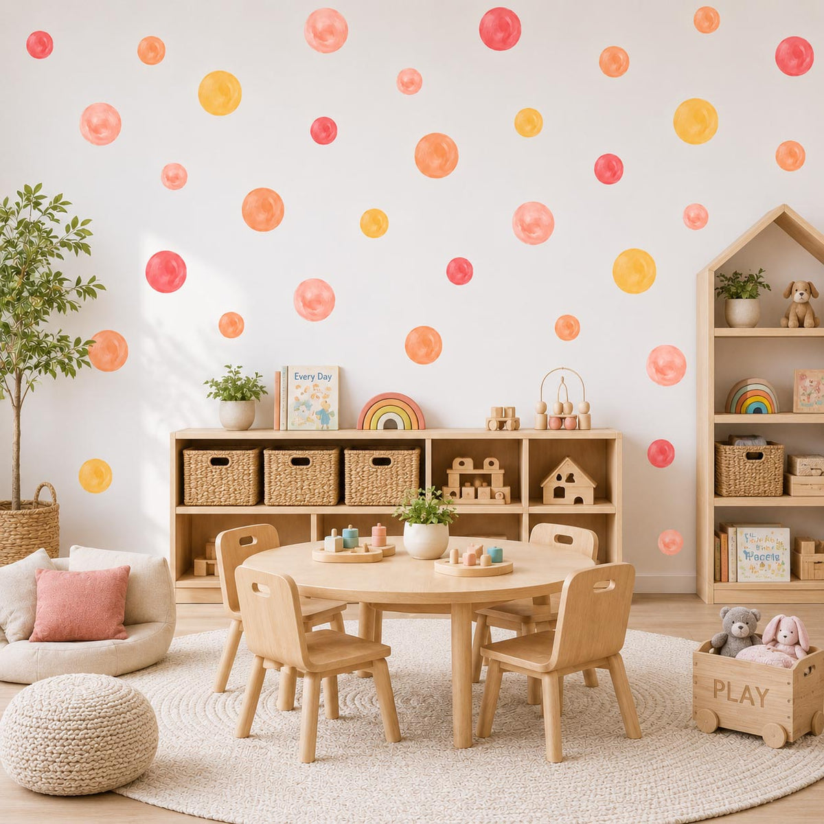 Pink Rainbow Polka Dots Textile Decal product image 3 by Dos Junior