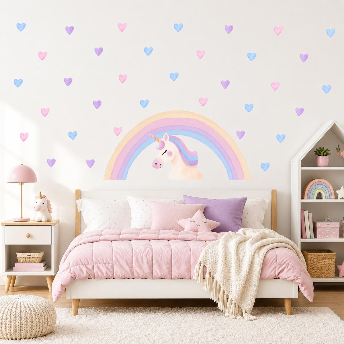 Rainbow Unicorn Textile Decal