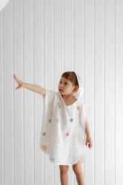 Space Hooded Towel Poncho for Kids by Dos Junior