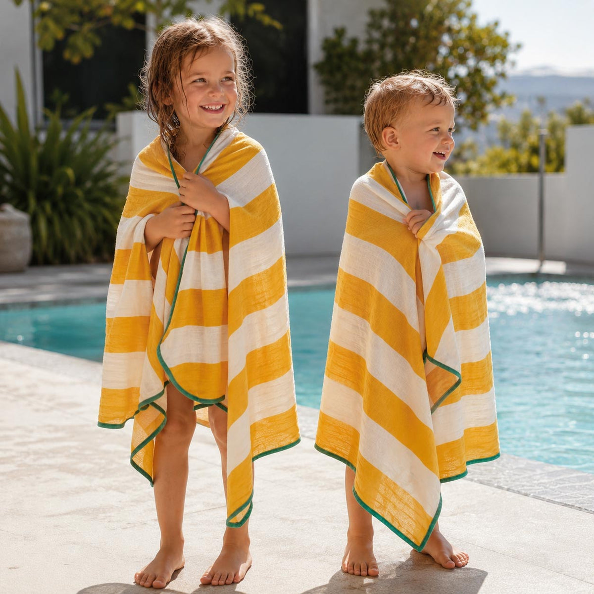 Sunshine Striped Cotton Muslin Wrap product image 2 by Dos Junior
