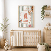 Woodland Personalized Fabric Art Print by Dos Junior