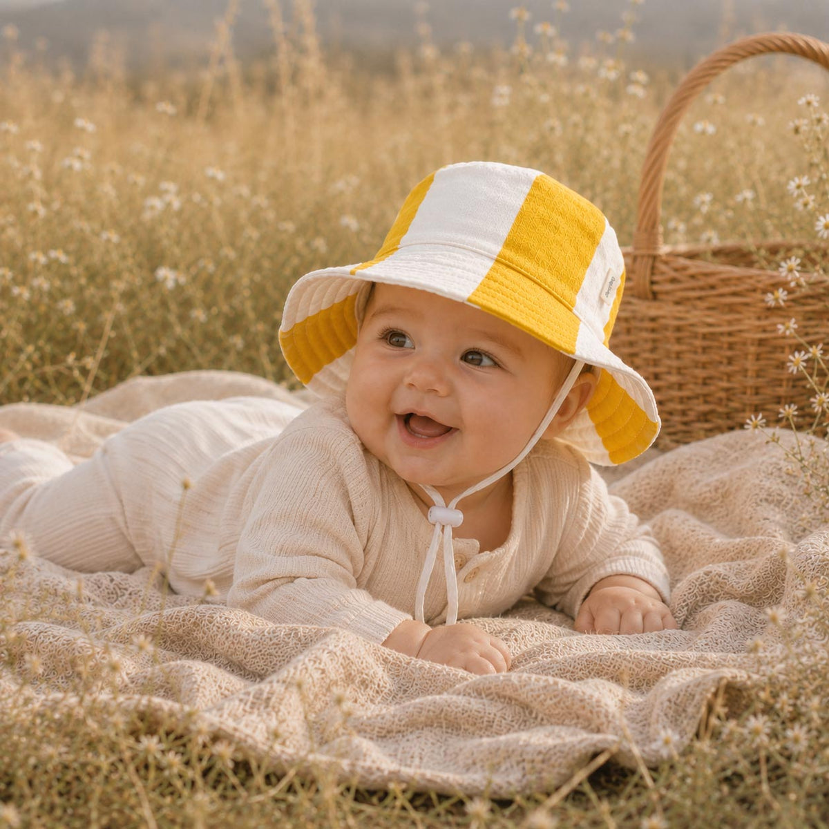 Yellow Stripe Baby Hat product image 5 by Dos Junior