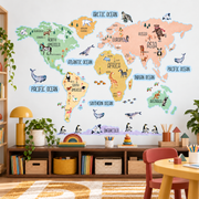 Love World Map Fabric Wall Decal