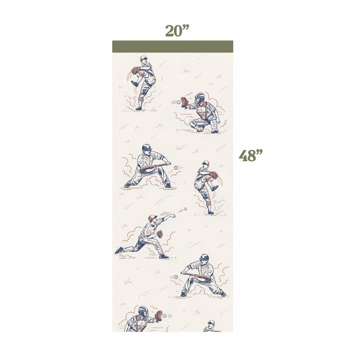 Baseball Half Wall Paper product image 7 by Dos Junior
