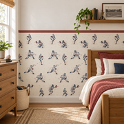 Baseball Peel and Stick Half Wall Wallpaper