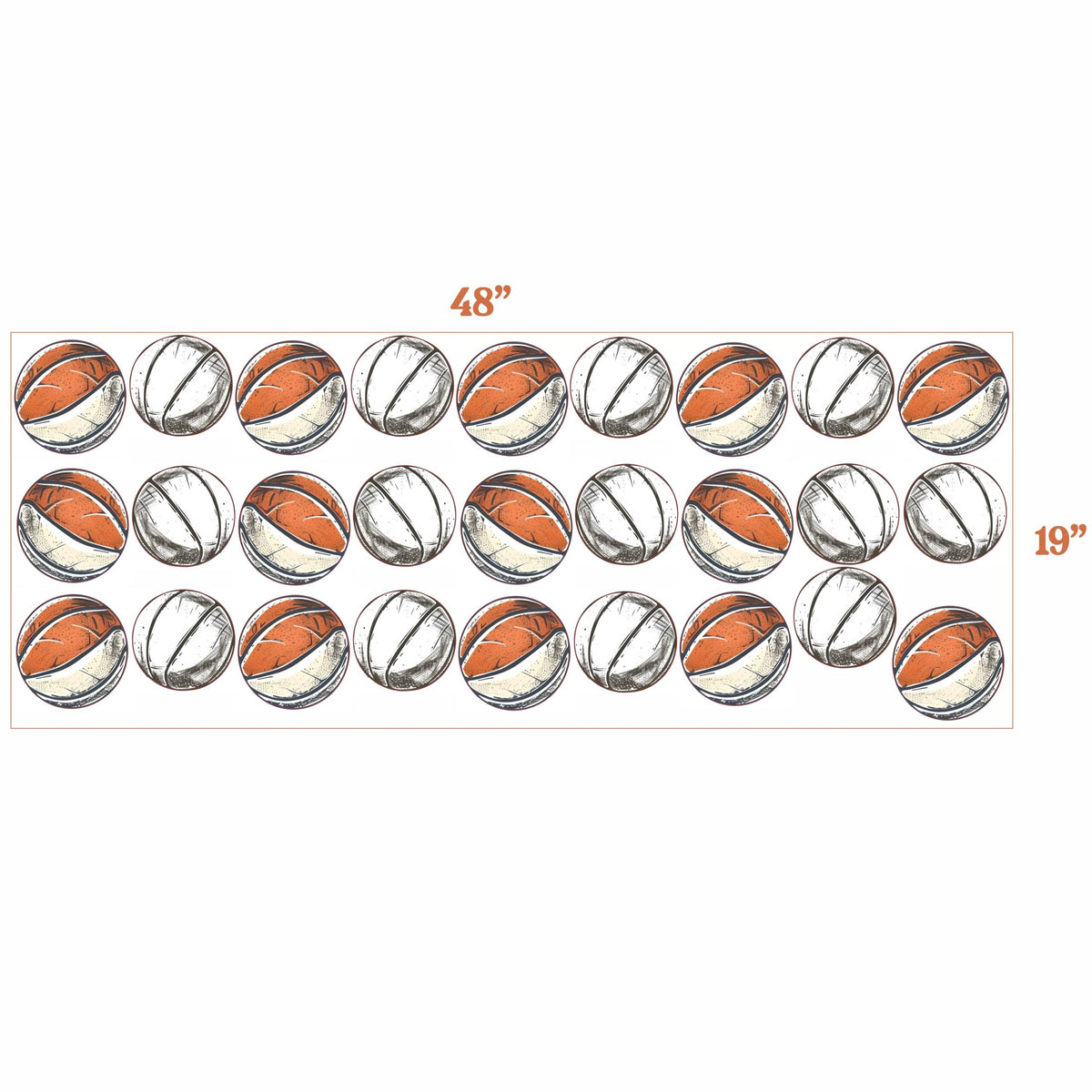 Basketball Fabric Wall Decals for Kids Room product image 8 by Dos Junior