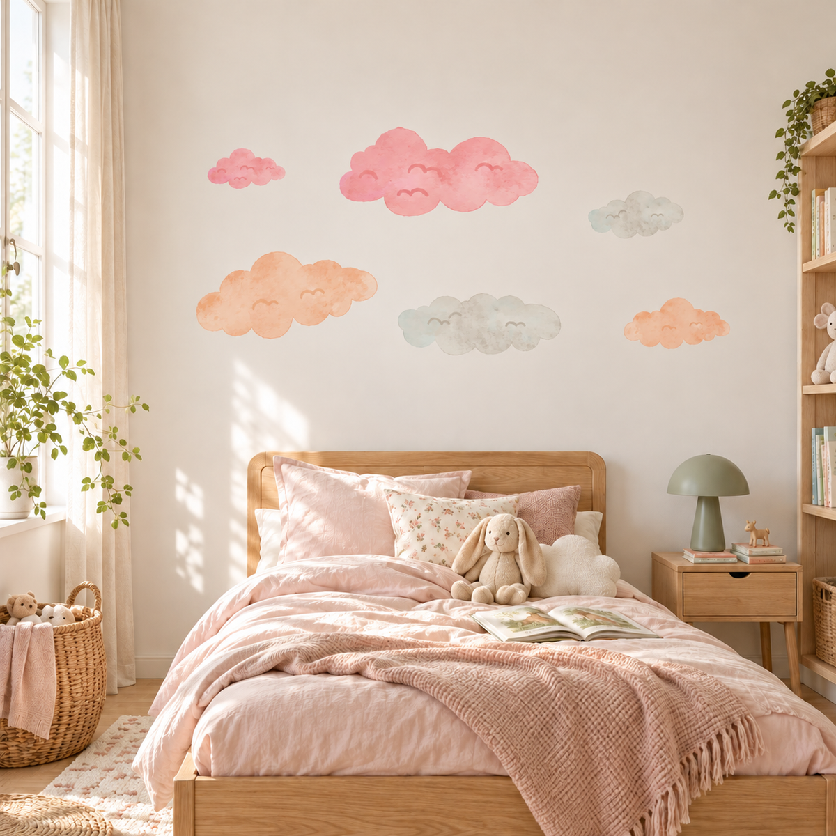Big Clouds Fabric Wall Decals