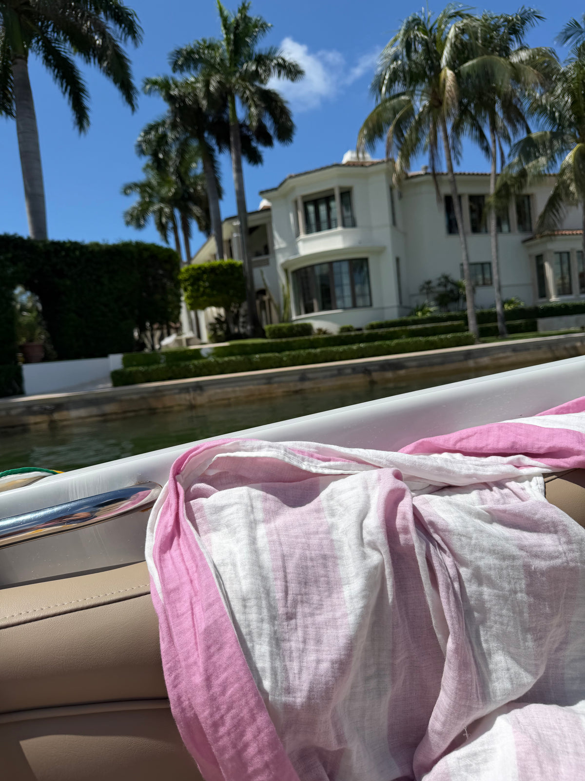 Muslin Hooded Towel & Blanket - Pink Striped