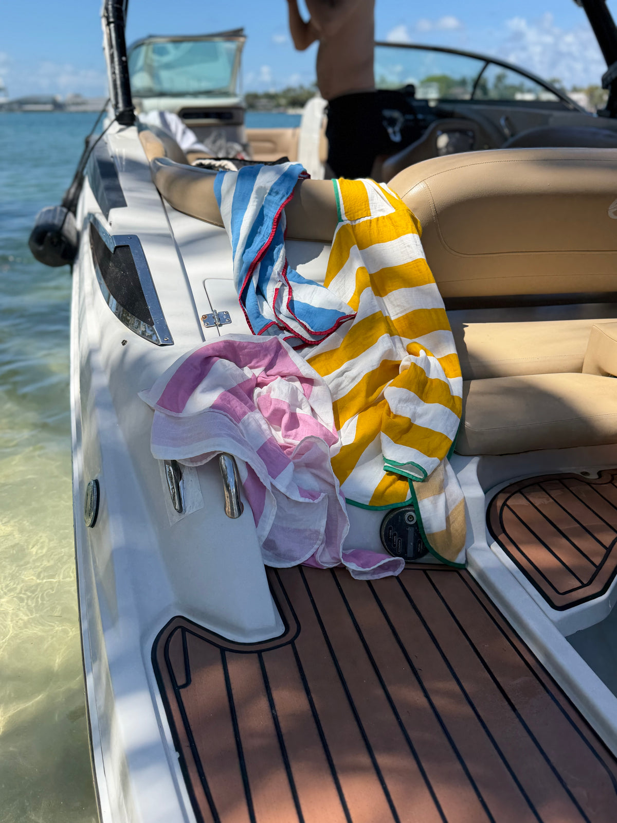 Muslin Hooded Towel & Blanket - Pink Striped