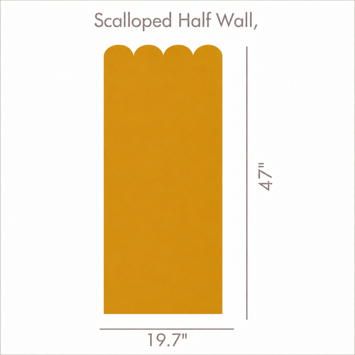 Scalloped Peel and Stick Limoncello Half Wall Wallpaper