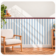 Vertical Stripe Peel and Stick Half Wall Wallpaper