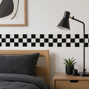 Checkerboard Peel and Stick Wallpaper Border | Fabric Wall Decal