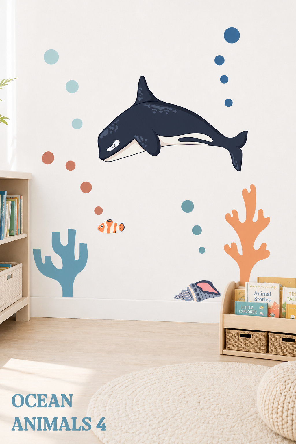 Ocean Animals Fabric Wall Decal
