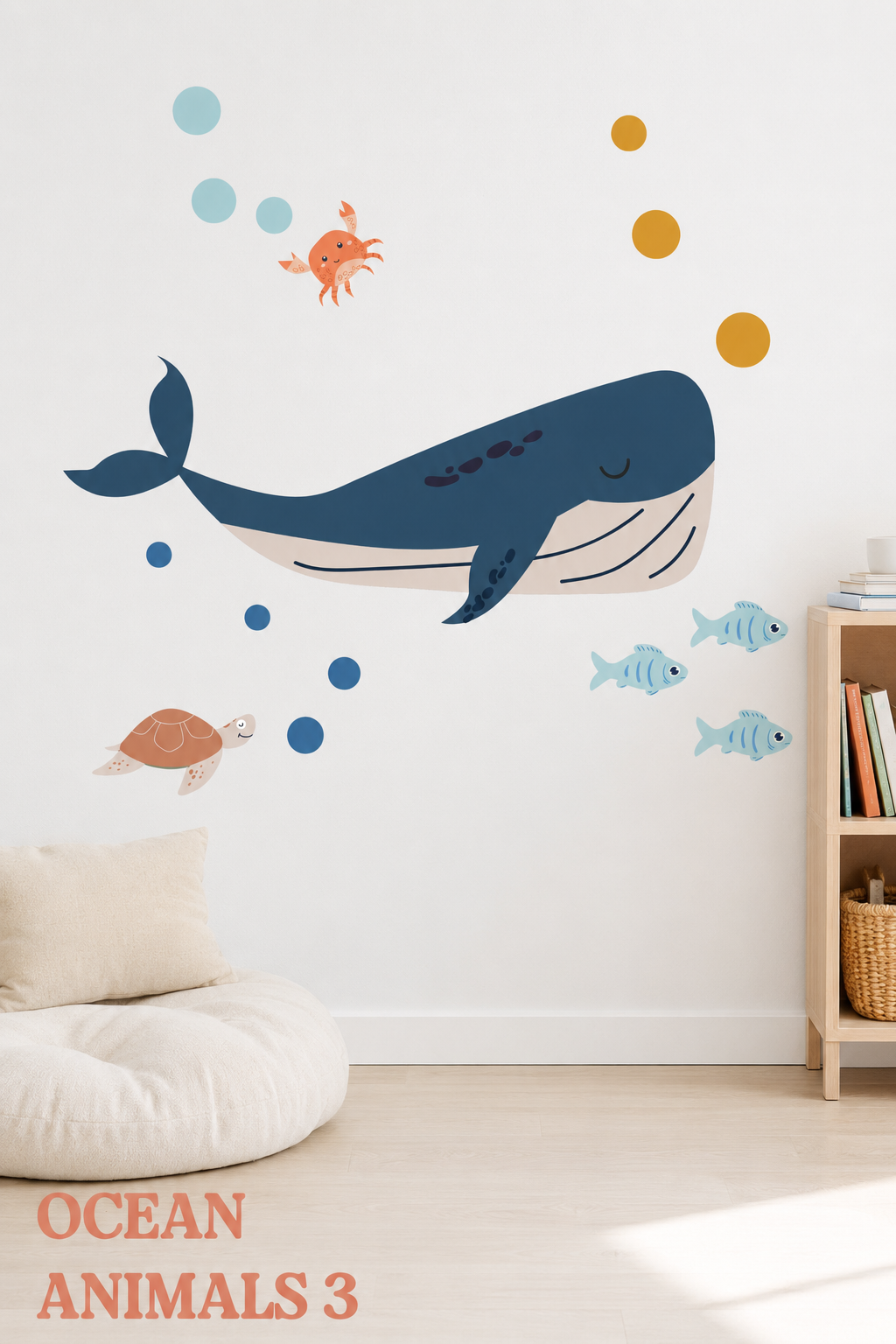 Ocean Animals Fabric Wall Decal