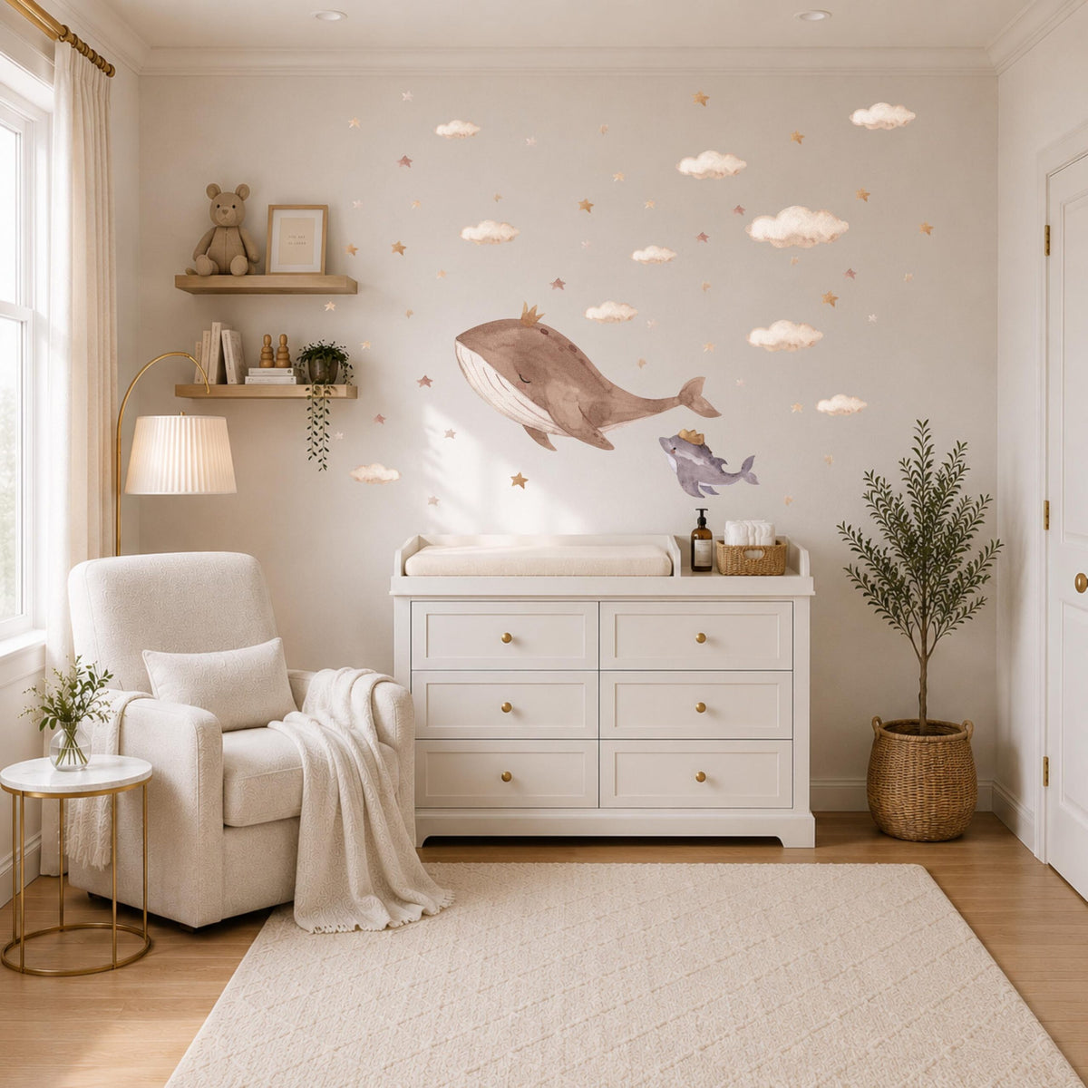 Baby and Mom Whale Textile Decal product image 3 by Dos Junior