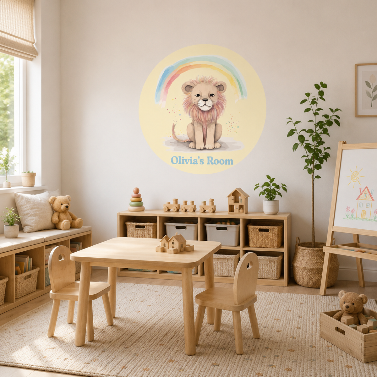 Custom Round Lion Textile Decal product image 3 by Dos Junior