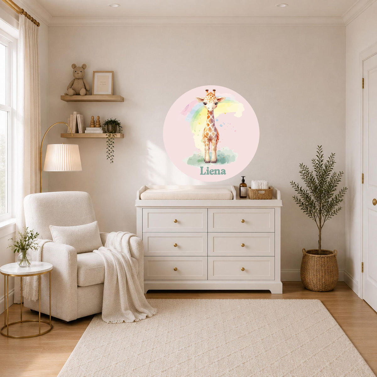 Custom Round Giraffe Textile Decal product image 6 by Dos Junior