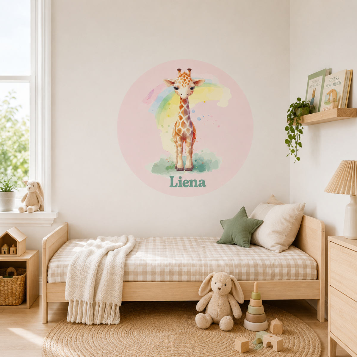 Custom Round Giraffe Textile Decal product image 3 by Dos Junior