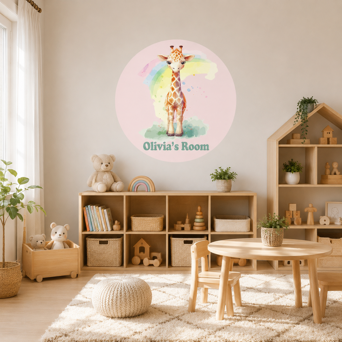 Custom Round Giraffe Textile Decal product image 4 by Dos Junior