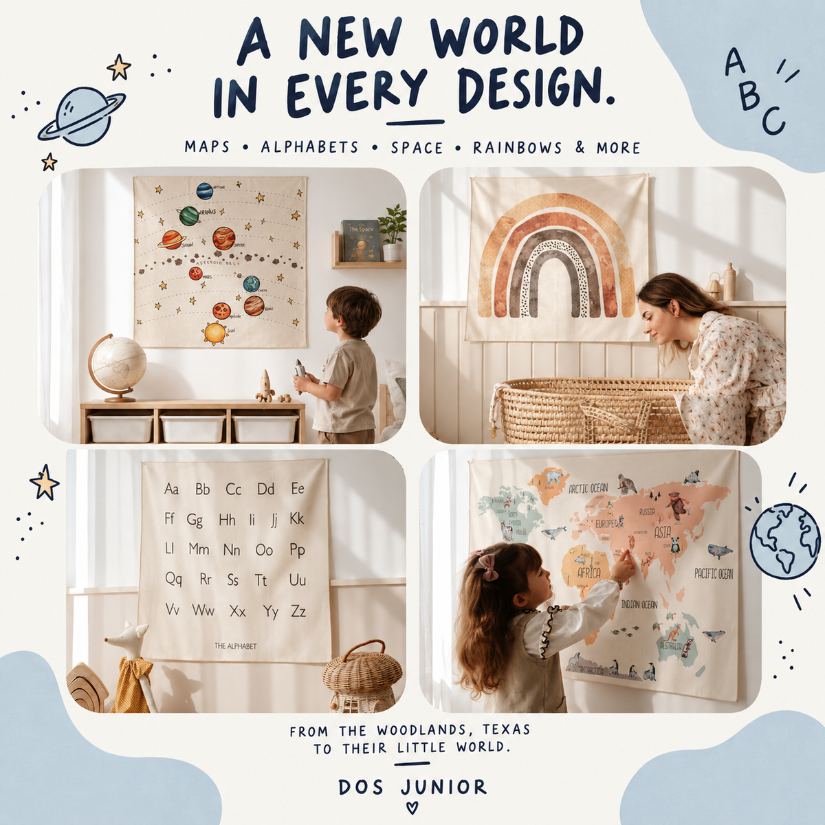 Alphabet Fabric Wall Hanging