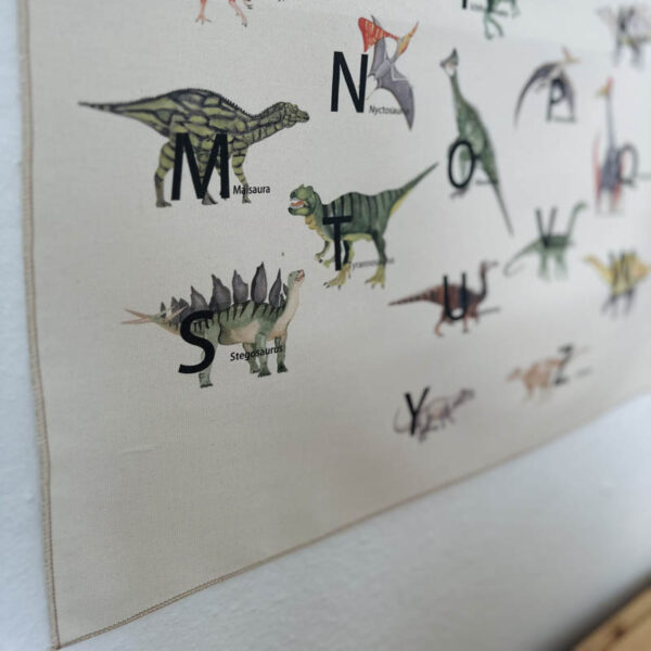 Small Dinosaur Educational Alphabet Tapestry