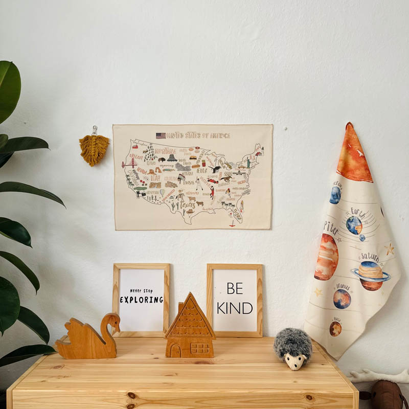 Small U.S.A Map Tapestry