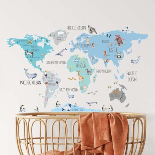 BOHO KIND WORLD MAP DECAL (2)