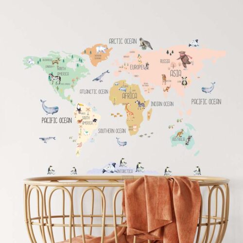 BOHO LOVE WORLD MAP DECAL (2)