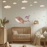 Baby and Mom Whale Wall Decal