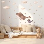 Baby and Mom Whale Wall Decal