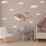 Baby and Mom Whale Wall Decal