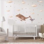 Baby and Mom Whale Wall Decal