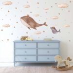 Baby and Mom Whale Wall Decal