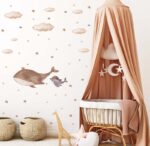 Baby and Mom Whale Wall Decal