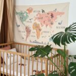 Boho Love World Map Tapestry (1)