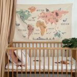 Boho Love World Map Tapestry (3)