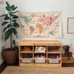 Boho Love World Map Tapestry (4)