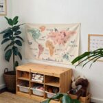 Boho Love World Map Tapestry (6)