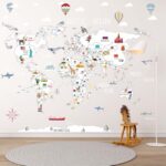 COUNTRIES WHITE WORLD MAP DECAL (2)