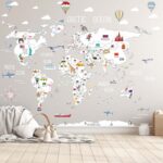 COUNTRIES WHITE WORLD MAP DECAL (3)