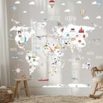 COUNTRIES WHITE WORLD MAP DECAL (4)