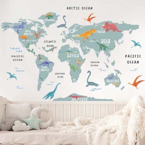 DINOSAUR SOFT WORLD MAP DECAL (2)